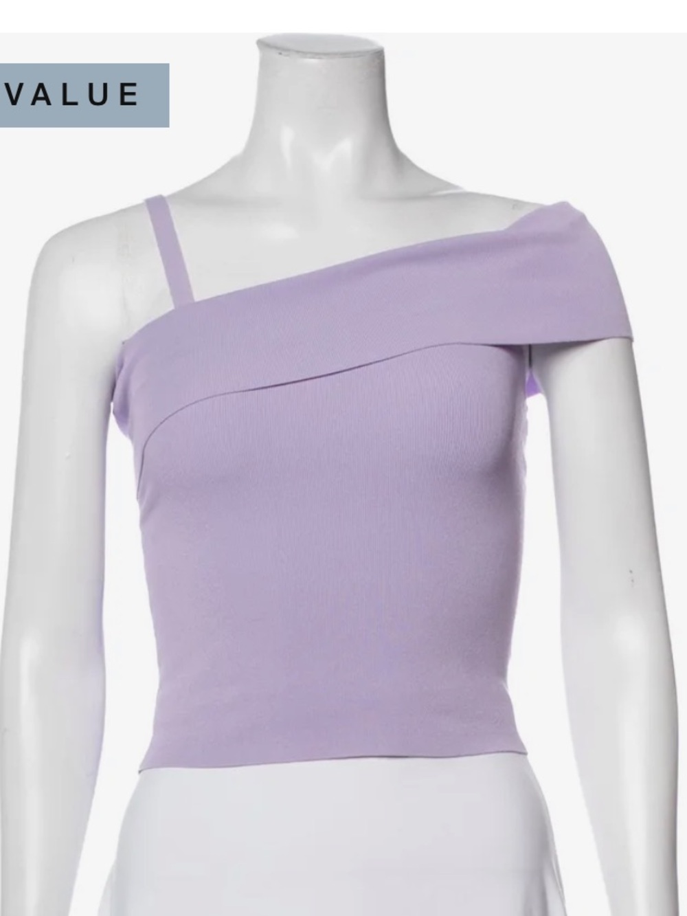 Alice + Olivia Lavender Asymmetric One-Shoulder Tank